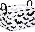 Halloween Batman Basket Gothic Bat Storage Kids Toy Organizer Room Decor | Collapsible Waterproof Kids Laundry Basket With Handles,Multi-scene Organizer for Home Bedroom,Black Bats Gift Bin by Unknown