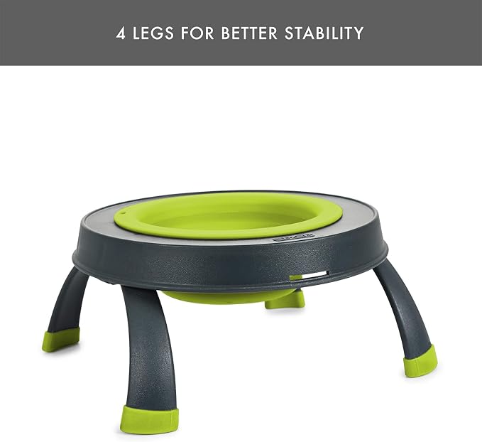 Dexas Pets Elevated Pet Feeder, Large, 4 Cup Capacity, Green, Raised Pet Food and Water Bowl - Image 6