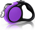 Heavy Duty Retractable Dog Leash-16ft Strong & Durable Walking Leash for S to L Dogs up to 45/115 lbs, Upgraded Lock System, Non Slip Grip, Tangle Free (Purple, Medium-Large Sized) by MEEGOOD