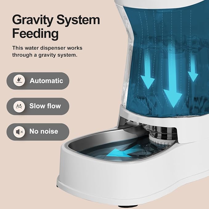 Gardner Pet Automatic Dog Water Dispenser Gravity Stainless Steel Water Waterer Feeder, 100% BPA-Free Large Capacity Water Feeding Bowls for Medium & Large-Sized Dogs Cats Other Pets -(1 Gallon) - Image 4