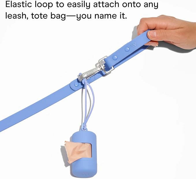 Wild One Dog Poop Bag Holder and Dispenser with Leash Attachment, Leak Proof, Easy Twist Top for Refills, Includes 1 Box Of Bags, Black - Image 3
