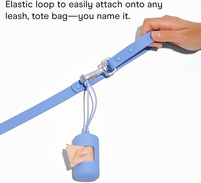 Wild One Dog Poop Bag Holder and Dispenser with Leash Attachment, Leak Proof, Easy Twist Top for Refills, Includes 1 Box Of Bags, Blush - Image 3