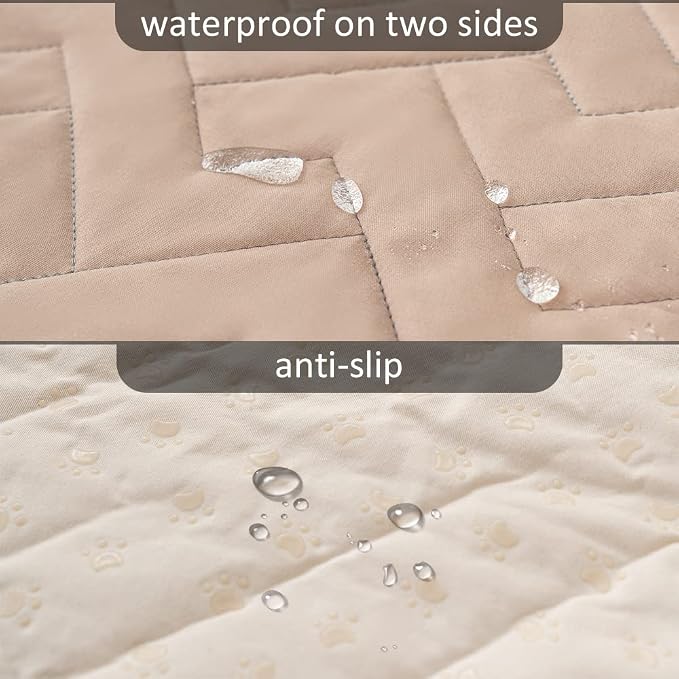 fuguitex Waterproof Dog Bed Cover Couch Cover for Pet Anti-Slip Cat Mat Pet Pad Blanket for Sofa Chair Recliner Bed Furniture Protrctor - Image 3