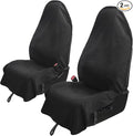 Leader Accessories Waterproof Towel Front Bucket Seat Covers, 2pcs Black | Universal Non-Slip, Fits Car Truck SUV, Machine Washable, For Dog & Kid, Pets, Yoga, Gym, Beach, Swimming, Outdoor Sports by LeaderAccessories