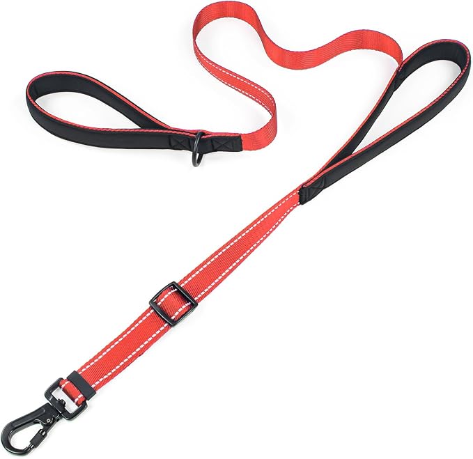 Reflective Double Handle Dog Leash for Large Medium Small Dogs (VW, S) | Heavy Duty, Adjustable with Soft Padded Handles, Traffic Control for Training, Walking, Running by Tiffpaws