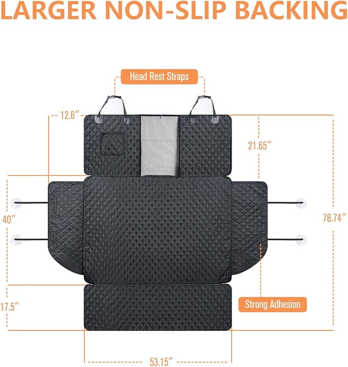 PETICON SUV Cargo Liner for Dogs, Trunk Cover with Mesh Window for Pet View | Waterproof Cargo Cover with Bumper/Side Flaps, Dog Seat Cover with Non-Slip Mat, Prevents Scratches, Pet Hair, Mud, and Dirt - Image 2