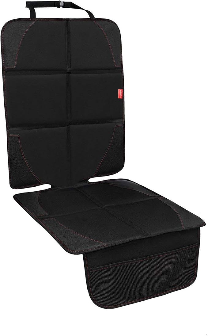 MORROLS Car Seat Protector for Child, Baby, Pets -1 Pack car seat Cover with Thick Padding- Waterproof Universal Size with Mesh Pockets (Black) by MORROLS