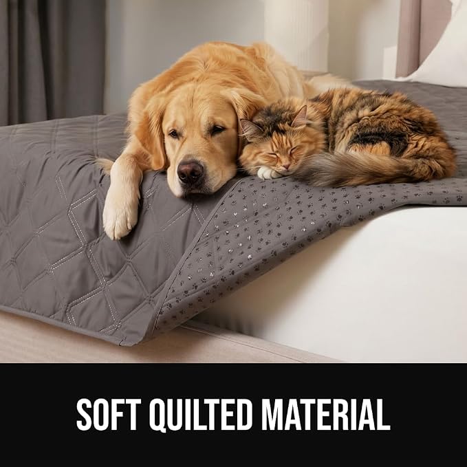 GORILLA GRIP® Waterproof Dog Blanket, Couch Cover for Dogs, 40x50 Charcoal | Silicone Grip Backing, Washable, Leakproof, Protects Sofa, Sectional, Bed, Crate, Car and RV, Senior Pet Essential - Image 9