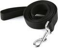 Nylon Dog Training Leash, Traction Rope, 4Ft /5 Foot /6 Feet Long, 5/8 inch 3/4 Inch 1 Inch Wide, for Small and Medium Dogs (1'' x 7 FT, Black) by TAIDA