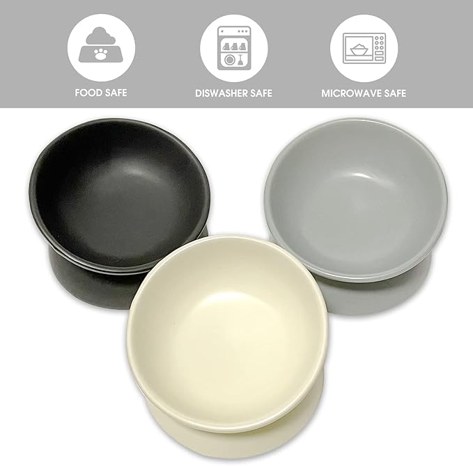 Ceramic Raised Cat Bowl, Cat Food Bowls Elevated Tilted, Ceramic Pet Bowl Whisker Friendly, Anti Vomit & Reduce Neck Burden for Food and Water (Pink) - Image 6