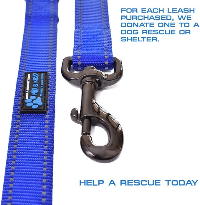 Max and Neo Small Dog Leash - Reflective Nylon, Donates to Dog Rescue (Orange, 4x5/8) - Image 3