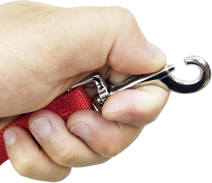 Nylon Training Dog Leash for Small Medium Large Dogs, 15ft 20ft 30ft 50ft Long Leash Dog/Puppy Lead for Obedience Recall Training, Camping (1" x 20ft, Red) - Image 5