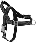 No Pull Dog Harness with Handle, Adjustable Soft Mesh Padded Vest | Reflective Walking Harness with Front Clip for Small Medium Large Dogs, Quick Fit No Escape for Training, Black, M by Fortheloveofpets