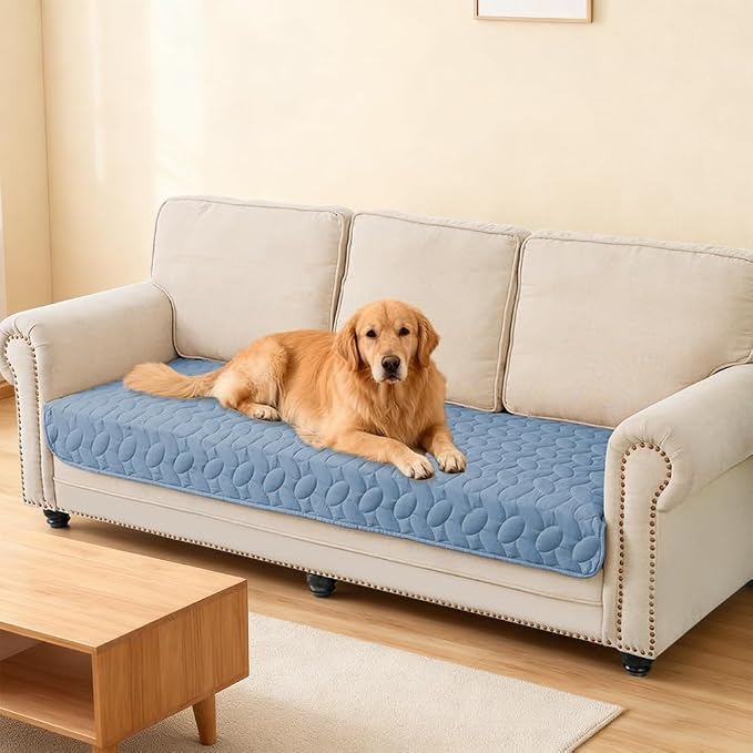Ameritex Pet Bed Cover Dog Bed Blanket for Sofa and Furniture Waterproof New Pattern Design (30x70 Inch, Light Blue) - Image 6