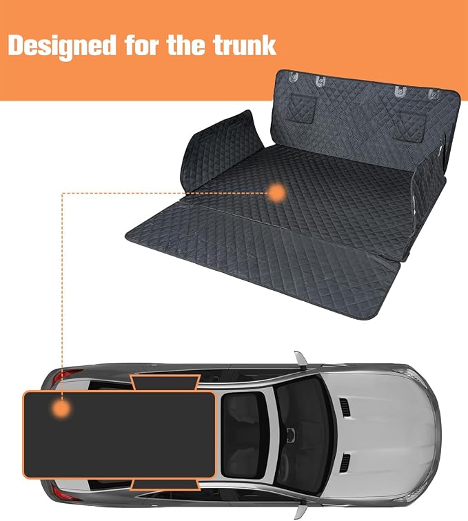 PETICON SUV Cargo Liner for Dogs, Trunk Cover with Bumper Flap Protector | Waterproof Pet Cargo Cover with Side Flaps, Dog Car Seat Cover with Non-Slip Mat, Prevents Scratches, Pet Hair, Mud, and Dirt - Image 2