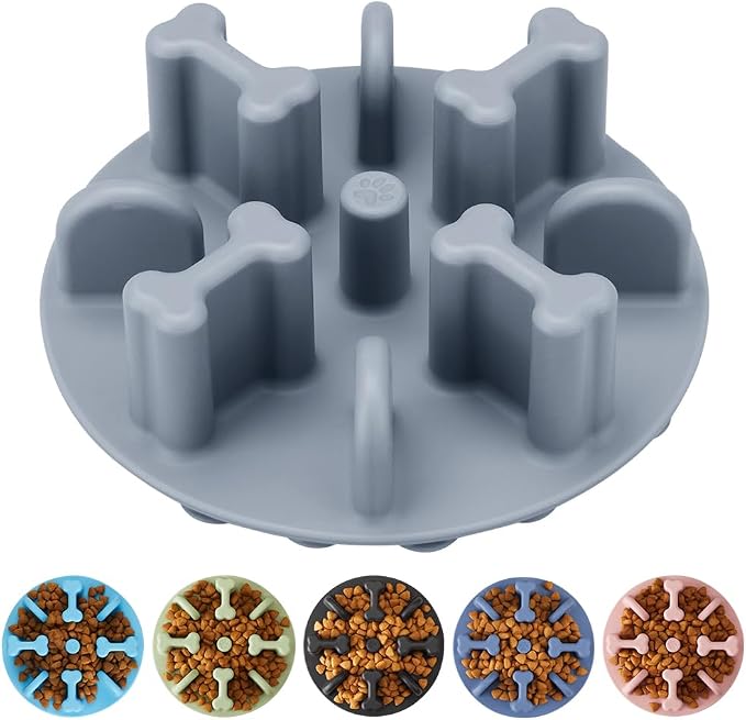 Soft Silicone Anti-Choking Puzzle Slow Feeder Insert, Anti-Slip for Dog Bowls by Animire