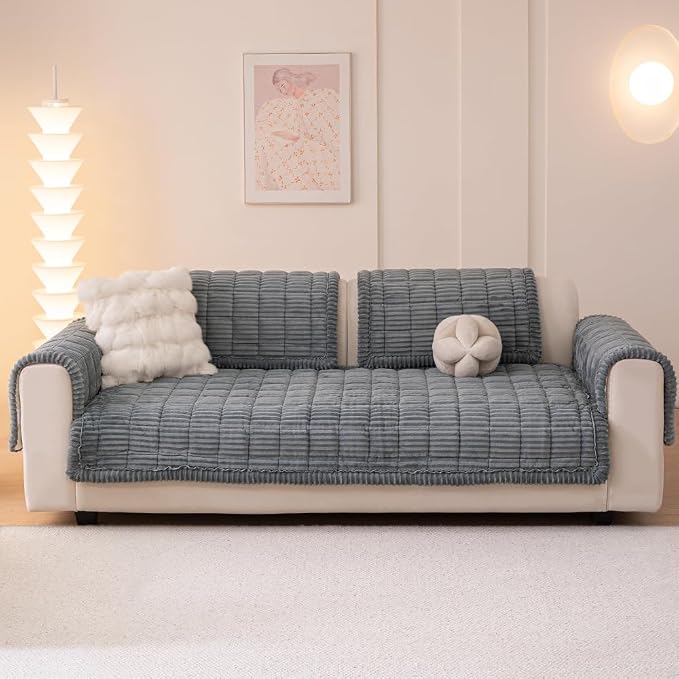 Awjcsv Couch Covers for Dogs Washable, Non Slip Sofa Protector Pet Friendly | Thick, Soft Furniture Cover, Against Pets Hair & Scratch, Fits Leather and Fabric Couches, 27.6" X 27.6" - Image 2