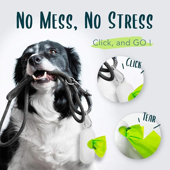 Dog Poop Bag with Holder, Compostable Dog Bags for Poop, Vegetable-Based Doggy Poop Bags, Eco-Friendly, Unscented, Extra Thick and Leak Proof, 120 Counts, 10 Rolls, 9 x 13 Inches - Image 5