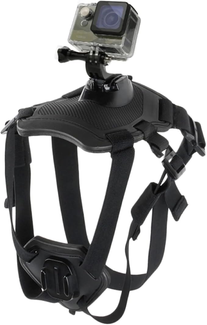 Dog Harness for Gopro, with 2 Mouting Base,Soft Adjustable for Small Medium and Large Dogs for Gopro 12 11 10 9 8 7 6 5 4 3, for DJI Osmo Pocket Camera and Insta360 - Image 2