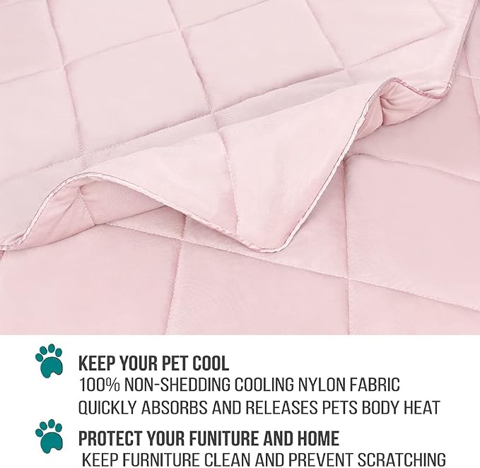 PetAmi Premium Cooling Dog Blanket | Lightweight Fluffy Pet Throw Blanket Bed Cover for Dogs, Cat, Puppies | Pet Blanket Furniture Protector Couch Sofa | Reversible Fuzzy Cozy | 24x32, Pink - Image 3