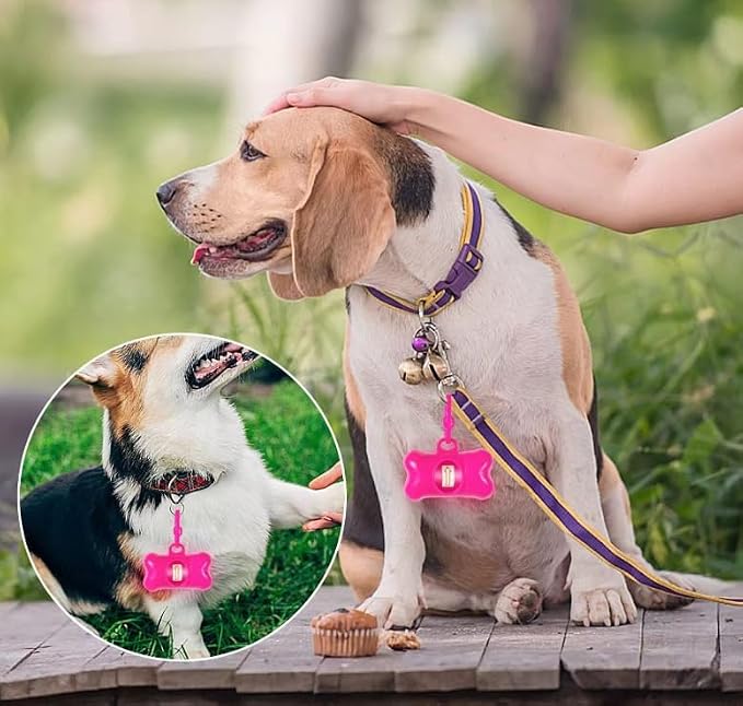 5 PCS Bone Shaped Poop Bag Dispenser (Random Color) | Pet Waste Disposal Bag Dispenser With Waste Bag - Image 2
