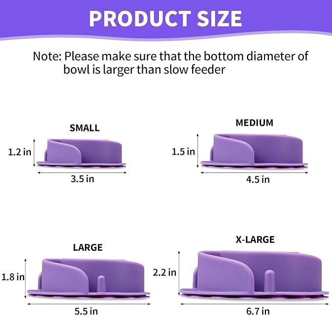 Slow Feeder Dog Bowls Insert, Bestalk Soft Silicone Slow Eating Feeder Insert with Suction Cups for Small, Medium and Large Dogs, Fit into Basic and Elevated Bowls - Image 3