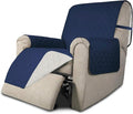 Easy-Going Reversible Couch Cover, Recliner 19 in, Navy/Ivory | Machine Washable Slipcover For Dogs, Water Resistant Furniture Mat For Living Room, Non-Slip Sofa Cover, Pet Friendly by Easy-Going