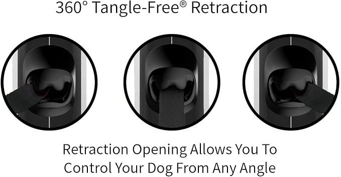 TUG Original Retractable Dog Leash, 16 ft (Small, White) | 360° Tangle-Free Retraction, 16 ft Tape, Quick Thumb Lock, Anti-Slip Handle, For Dogs Under 35 lbs - Image 4