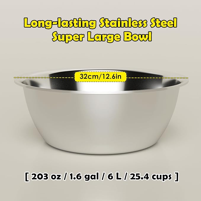 1.6Gallon Elevated Dog Water Bowl for Large Dogs, Height Adjustable (10-17.8in) Raised Stainless Steel Bowl with Spill-Proof Mat & Sturdy Metal Stand, Easy-Clean Feeder for Indoor/Outdoor Use - Image 6