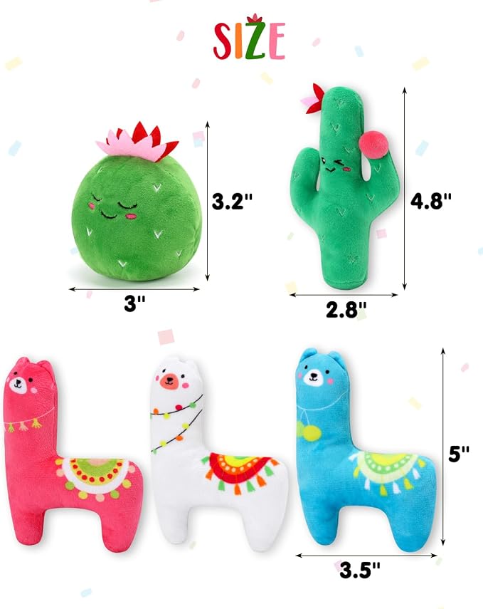 CiyvoLyeen Plush Cactus Llama Catnip Toys for Indoor Cats 5 Pack | Interactive Cactus Llama Cat Chew Toys, Boredom Relief, Soft Durable Plush with Catnip, Funny Gift for Cat Lovers & Kitten - Image 3
