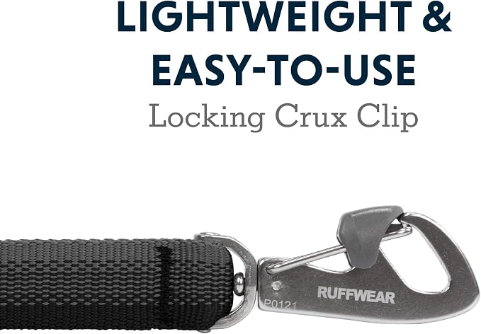 Ruffwear, Front Range Dog Leash, 5 ft Lead, Basalt Gray | Light & Strong Lockable Swivel Crux Clip, Padded Handle, Durable Webbing, Traffic Handle & Accessory Loop for Everyday Walks - Image 3