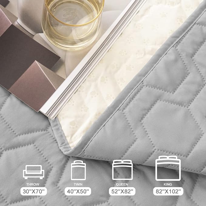 Tcksstex Waterproof and Anti-Slip Dog Bed Cover and Pet Blanket Sofa Pet Bed Mat ，car Incontinence Mattress Protectors Furniture Couch Cover for Most Cats Dogs, Pets - Image 6