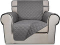 PureFit Reversible Chair Sofa Cover Dog Couch Covers for Sofa, 25.5 in | Gray/Gray, Water Resistant Couch Protector, Washable Pet Couch Cover with Non Slip and Elastic Straps For Kids by PureFit