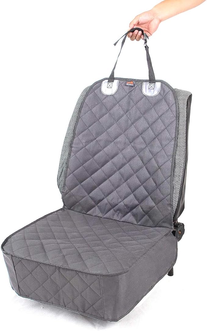 HONEST OUTFITTERS Dog Car Seat Covers, Pet Front Cover for Cars, Trucks, and Suv's - Waterproof & Nonslip Dog Seat Cover(Gray) - Image 3