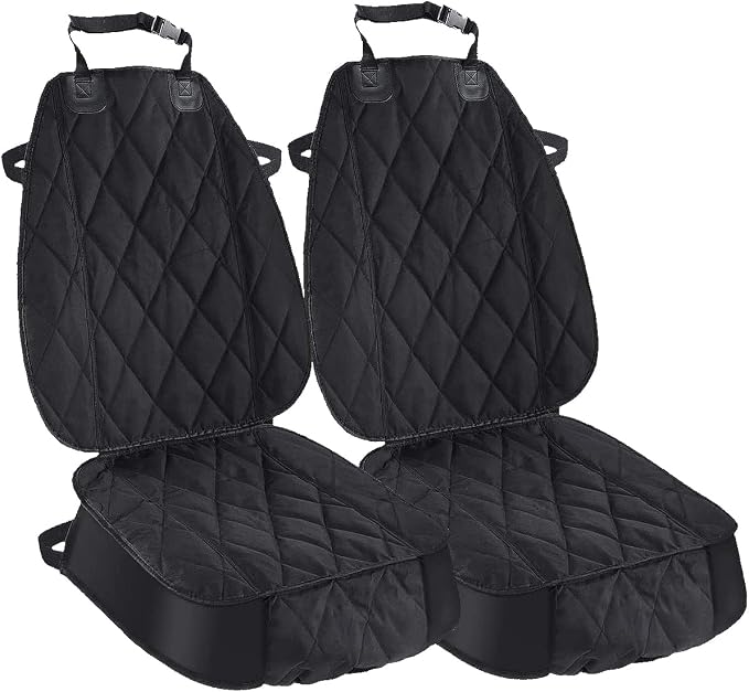 AsFrost Dog Seat Cover Cars Trucks SUVs, Thick 600D Heavy Duty Pets Car Seat Cover, Waterproof & Wear-Resistant Durable Nonslip Backing & Hammock Convertible, Black, 2 Pack | Thick 600D Oxford, Heavy Duty, Waterproof & Wear-Resistant, Durable Nonslip B... by AsFrost