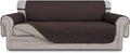 Easy-Going 4 Seater Sofa Slipcover Reversible Sofa Cover Water Resistant Couch Cover with Foam Sticks Elastic Straps Furniture Protector for Pets Children Dog Cat (XX-Large, Chocolate/Beige) | XX-Large Sofa, Washable Slipcover For Dogs, Water Resistant... by Easy-Going