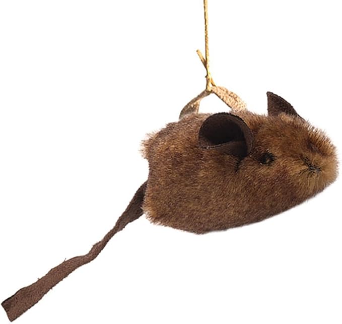 OurPet's Play-N-Squeak Batting Practice Interactive Cat Toy (Cat Toys for Stimulating Play with Real Mouse Sound, Catnip Toys to Entice Hunting Instincts) Brown 4.5 x 1.6 x 7.8 inches - Image 2