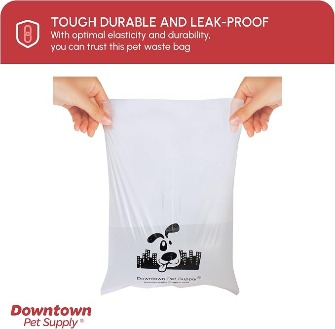 Downtown Pet Supply Unscented Poop Bags for Dogs with Dispenser, 180 Count - Leak-Proof Dog Waste Bags and Bone-Shaped Dog Poop Bags Holder for Leash - Pastel Rainbow, 12.5" x 8.5" - Image 6