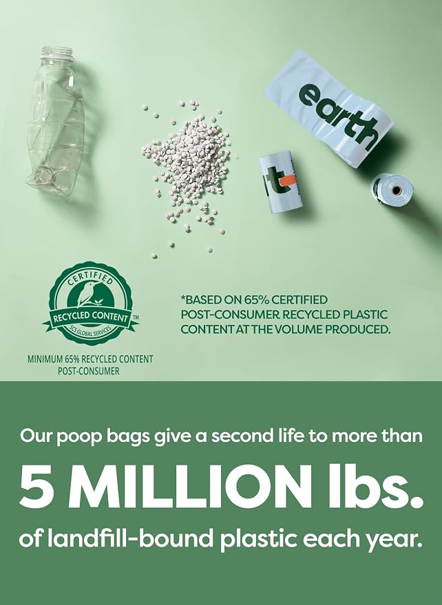 Earth Rated Dog Poop Bags on Refill Rolls, 280 Bags, Peach & Lotus | Guaranteed Leak Proof and Extra Thick Waste Bag Refill Rolls - Image 6
