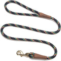 Mendota Pet Snap Leash - British-Style Braided Dog Lead, Made in The USA - Black Confetti, 1/2 in x 6 ft - for Large Breeds by MendotaPet