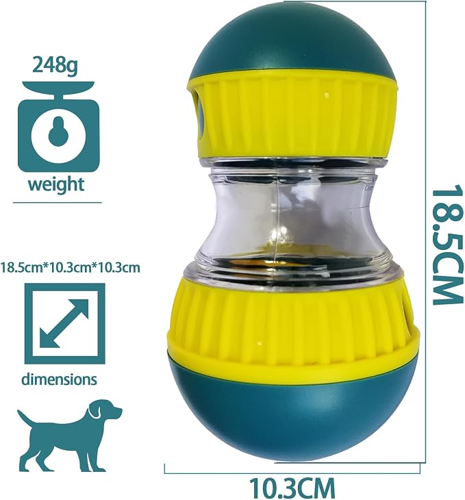 Dog Food Puzzle Toys, Adjustable Dog Treat Dispensing Dog Toys, Interactive Chase Slow Feeder for Boredom and Stimulating, IQ Training for Medium/Large Dogs - Image 2