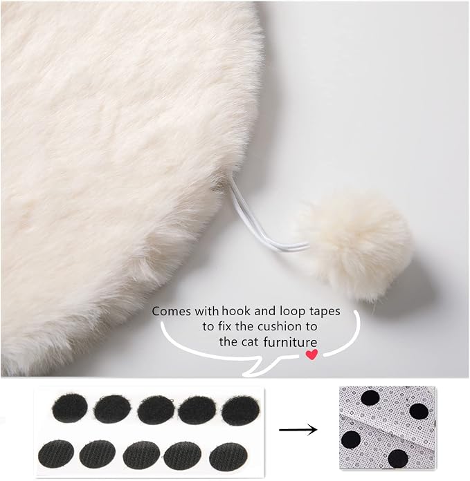 SHENGOCASE 2-Pack Faux Rabbit Fur Dog Cat Bed Cushion Mat, 10" x 23.6" - Image 5
