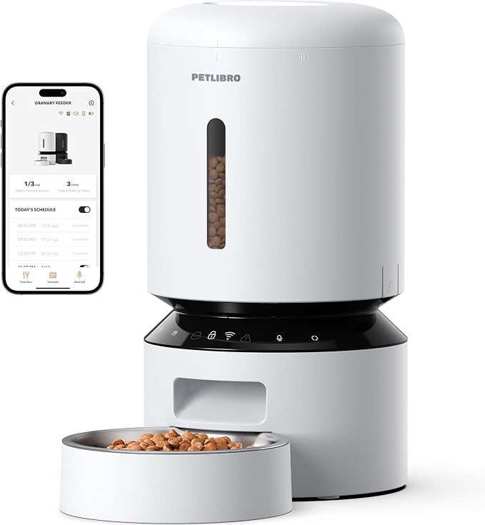 PETLIBRO Automatic Cat Feeder, 5G WiFi Automatic Dog Feeder with Freshness Preservation, 5L Timed Cat Feeders with Low Food Sensor, Up to 10 Meals Per Day, Granary Pet Feeder for Cats/Dogs by Unknown