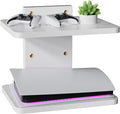 WALI Floating TV Shelf, 2 Tier Projector Shelf for DVD Players, Routers, Game Consoles, Cable Boxes, Living Room Decor Accessories, Wall Mount Shelves Holds Up to 22lbs (CS202NW), 2-Shelf, White by WALI