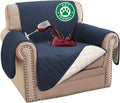 Turquoize 100% Waterproof Sofa Covers Chair Cover Slipcover Couch Protector Triple Non-Slip Sofa Slipcover for 1 Cushion Furniture Protector for Pets, Kids,Dog (Chair 23", Navy) by Turquoize