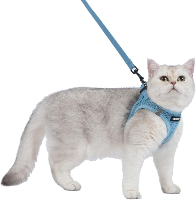 Voyager Step-in Air Cat Harness & Leash Set - Baby Blue, XXXS | 11 - 12" in Chest, Reflective Bands, All Weather Breathable Air Mesh, Cats Compatible, Fast Drying - Image 2