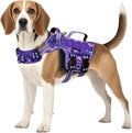 Dog Harness Medium Sized Dog, No Pull Dog Vest with Molle System | Tactical, Easy Control With Handle, Breathable Soft Padded, Adjustable, Reflective, No Choke for Walking, Purple Camo Medium by Runfido