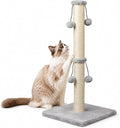 Dimaka 29'' Cat Scratching Post, Natural Sisal Rope Scratcher Post, Kitten Claw Scratch with 4 DanglingToy Balls for Large Cats (Grey) by DIMAKA