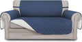 Easy-Going Reversible Couch Cover, 2 Cushion Sofa, Dark Blue/Ivory | Loveseat Slipcover For Dogs, Water Resistant Furniture Mat, Living Room, Non-Slip Sofa Cover, Pet Friendly by Easy-Going