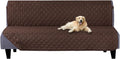 U-NICE HOME Futon Sofa Covers 68''Armless Couch Cover, Chocolate | Washable, Pet Friendly, Elastic Straps, Water Repellent, Furniture Protector Mat by U-NICEHOME
